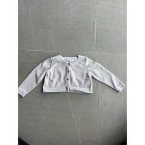 Baby Gap Fancy Long Sleeve Cardigan 12-18 Months Gold and Cream